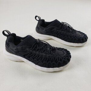 Keen Uneek Water Sneaker Sandals Black Womens 6 Corded Bungee Closed Toe Shoes